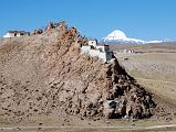 33 New And Old Chiu Gompas Perched On A Hill With Mount Kailash Behind